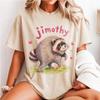 Jimothy Shirt, Cute Raccoon Graphic Tee, Pink Coquette Animal Meme, Funny Trash Panda Gift, Cottagecore Apparel