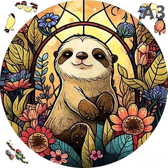 Wooden Animal Puzzles Jigsaw for Adults Kids Mysterious Medal Puzzle Child Toys Gifts Games 3D Wooden Puzzles Jigsaw