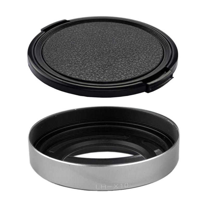 Metal Lens Hood Lens Shade with Filter Adapters Rings for X10 X20 X30 DSLR Cameras Photographers