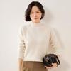 Women's High-Neck Cashmere Sweater: Thick, Solid Knitwear for Autumn/Winter