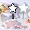 Pentagram Shape Handheld Mirror With Hanging Hole Beauty Make-up Mirror  Woman