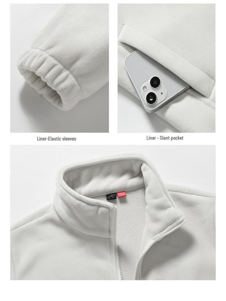 Women's 3-in-1 Detachable Jacket: 2024 Windproof Velvet Lined for Autumn/Winter