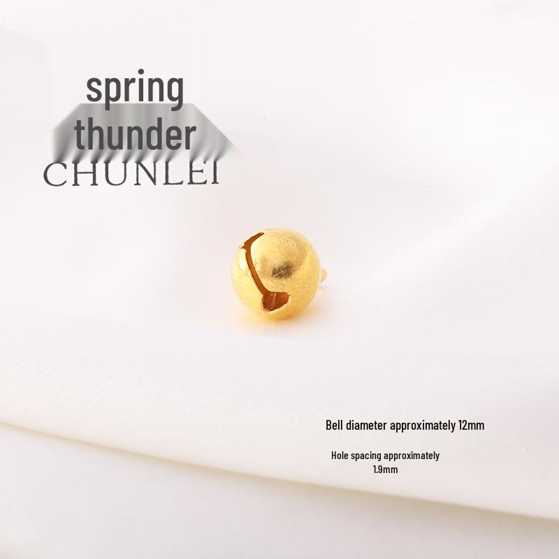 Golden Bell Jewelry & Keychain Charm - Christmas Pendant & Pet Bell Accessory