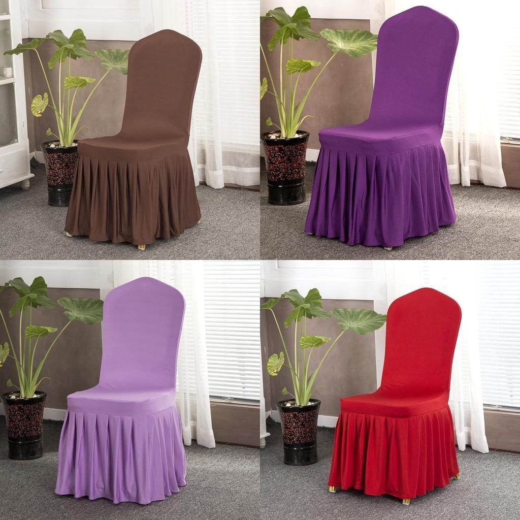Luxuriöser elastischer Stuhlbezug plissierter Überzug perfekt für Hochzeiten und Bankette
