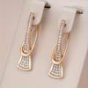 Irregular Circular Diamond Super Sparkling High Heels with Buckle Design, Personalized High-end Feeling, Light Luxury Earrings