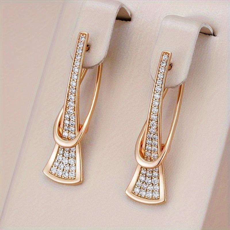 Irregular Circular Diamond Super Sparkling High Heels with Buckle Design, Personalized High-end Feeling, Light Luxury Earrings