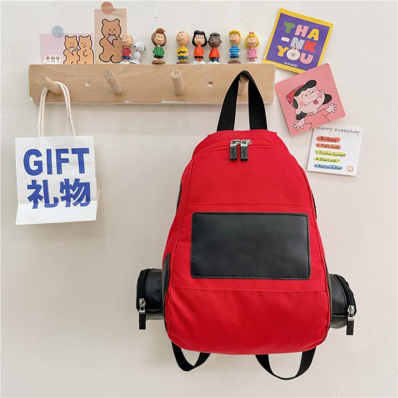 Modern Colorful Canvas Backpack For Kids Lightweight Ergonomic School Bag For Boys And Girls
