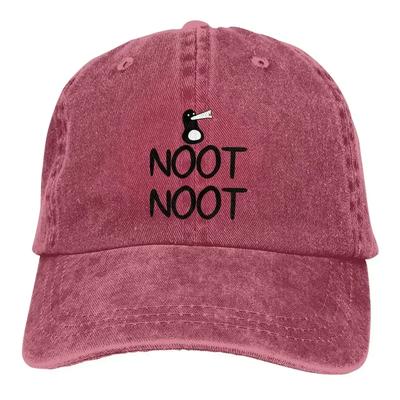 Fashion AEiF Simply Noot Pingu Baseball Cap Men Women Distressed Cotton Snapback Cap Penguin Series Cartoon Outdoor Hats Cap