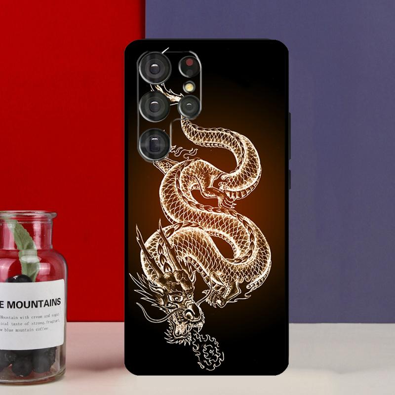Chinese Dragon Funda Case For Samsung Galaxy S25 Ultra S9 S10 S20 S21 S22 Plus S23 FE S24 Ultra Phone Cover