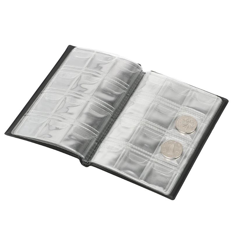 120 tasche 10 pagine Libro dei soldi Album di conservazione delle monete per libri di raccolta di monete Libro di raccolta di monete reali di alta qualità