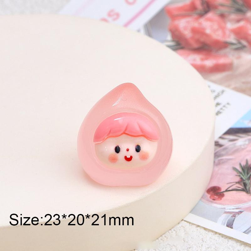 Lysende fruktdukke Minifigur Tilfeldig 1 stk Desktop Søt tegneserie Dekorativt ornament Resintilbehør
