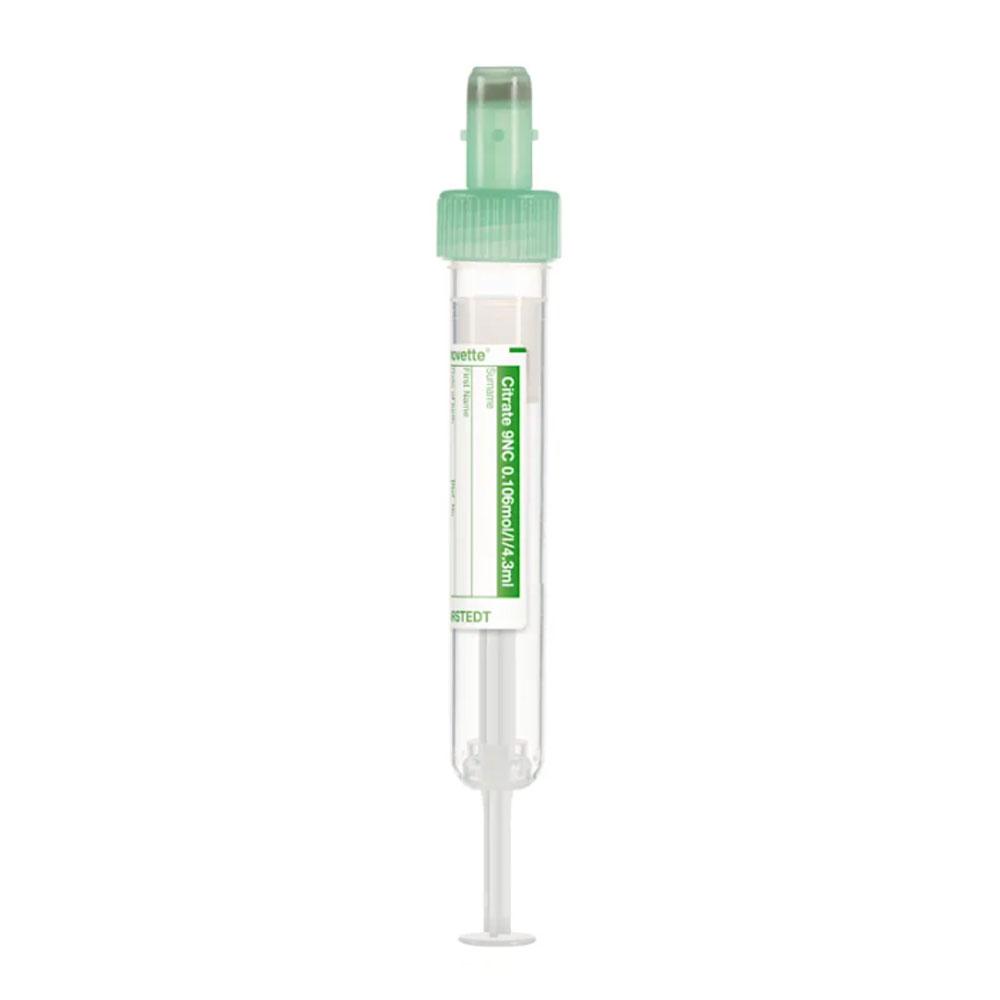 Sarstedt -Monovette® Citrate 9Nc Blood Collection Tube 4.3 - Sodium Citrate 3.2% Green With Label 75X13 50 Pcs