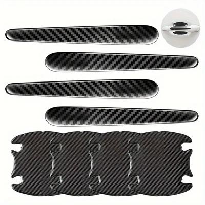 Car Door Handle Bowl Scratch Protective Stickers Carbon Fiber Protector Cars Sticker Car Handle Anti-collision Protection Strip