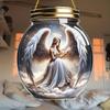 2D Flat Acrylic Elegant Angel Reading Plaque Mason Jar Art, Home Garden Hotel Hanging, Nurseries, Vintage Home Decor Wall for Bar Kitchen, Restaurant