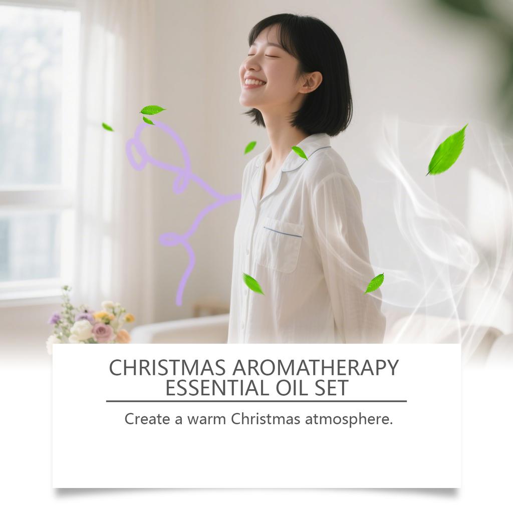 Festival-Serumöl-Set, Serumöl-Diffusor, Weihnachts-Aromatherapie, Aromatherapie-Sets, 6 x 10 ml