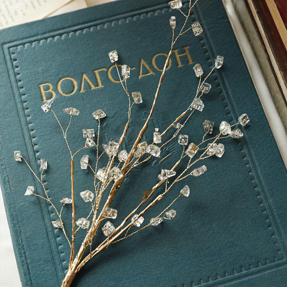 Gemstone Xmas Tree Glitter Branches Five-pointed Star Glitter Berry Stems  Holiday Party