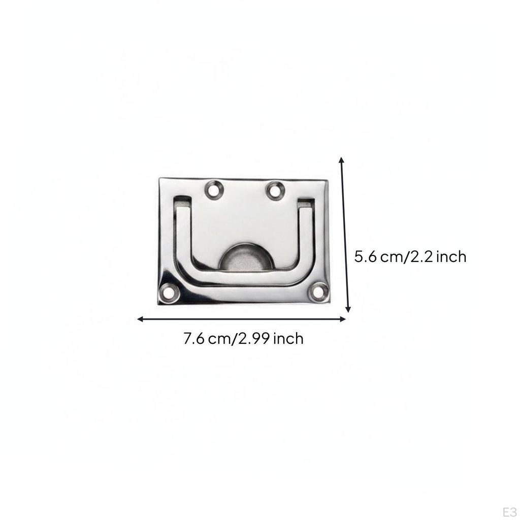 Marine Compartment Door Pull Handle Stainless Steel Loop Mirror Polished Deck