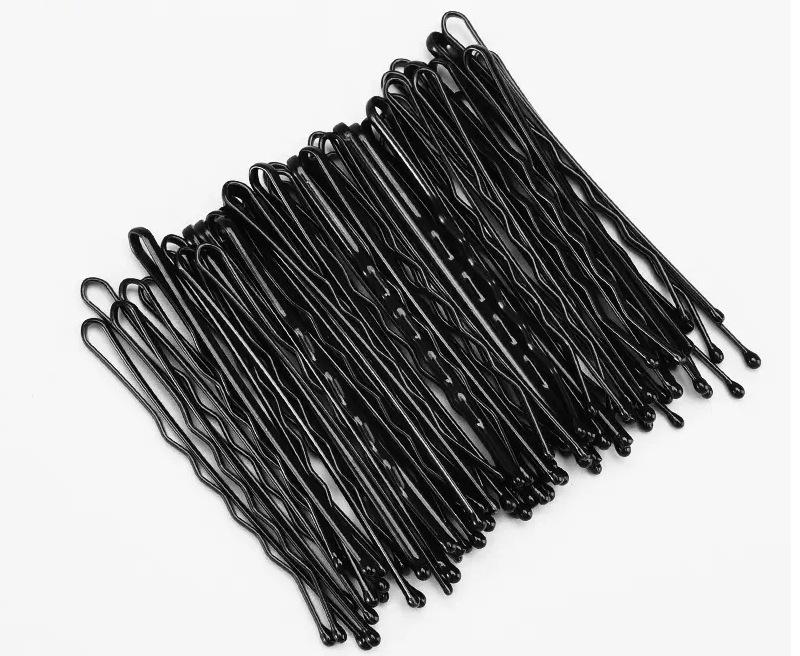 100pcs Curly Wavy Grips Women Bobby Pins Styling Hair Accessories New Straight Line Hair Clip U Shaped Needle Lady Hairpins