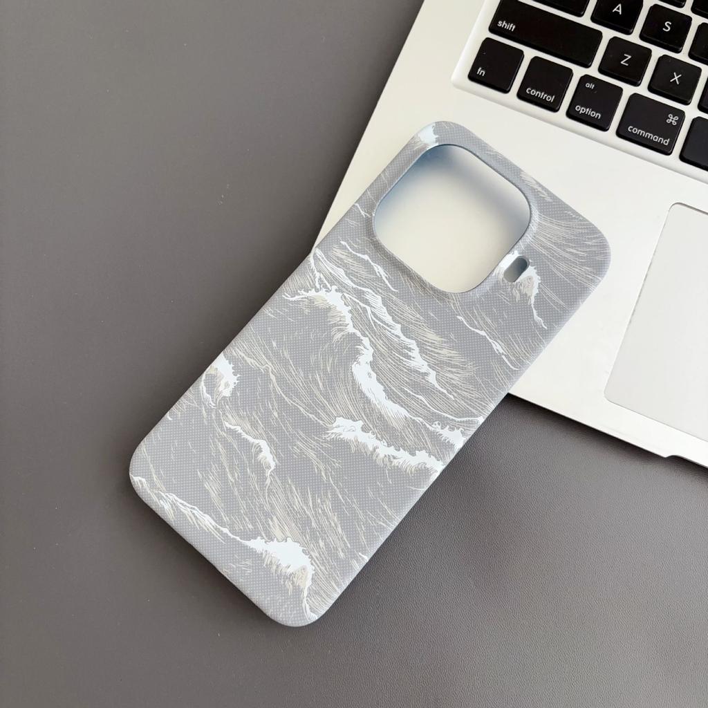For Xiaomi 15T Pro Case For MagSafe Magnetic Wave Pattern Texture Lightweight PC Hard Cover For Mi 15T Shell Non-Slip Bumper