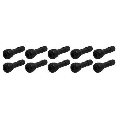 TR438 Tubeless Tire Valve Stem Vacuum Valve Stem with Dust Cap Snap In Automotive Black Pack of 10