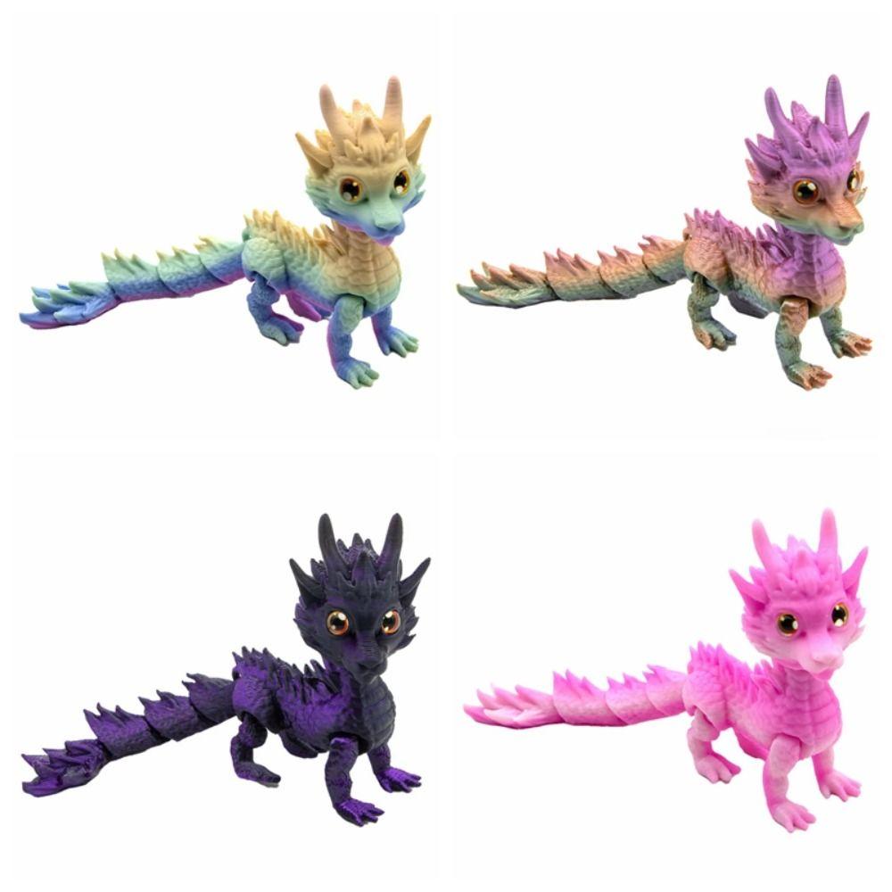 Long Haired Dragon Model Toy Home Office Dragon Action Figure 3D Printed Dragon  Garden Decoration
