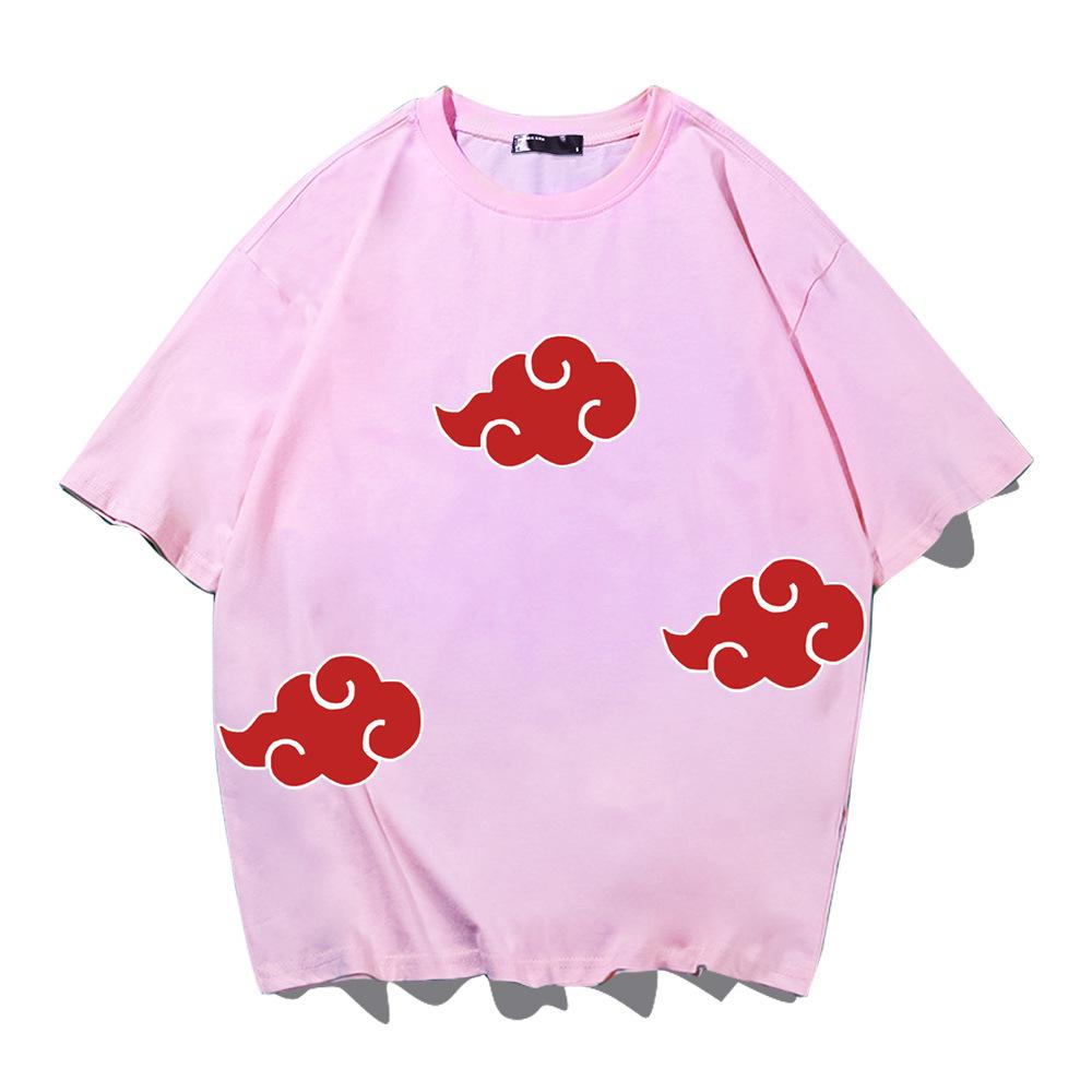 Naruto T-shirt Men's and Women's Summer Loose Cotton Short-sleeved Crew Neck Bottoming Shirt Trendy Brand Ins Auspicious Cloud Personalized Clothes
