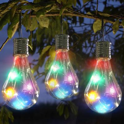 1 ADET Su Geçirmez Güneş Enerjili Döndürülebilir Açık Bahçe Kamp Asılı LED Işık Lambası Ampul