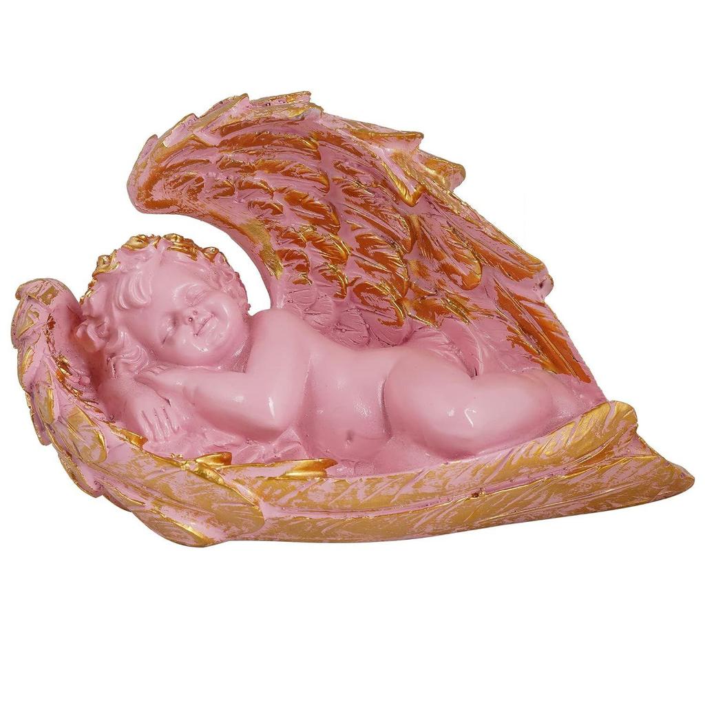 Angel Girl Showpiece for Home Decor | Winged Fairy Statue for Shelves | Pink Home Decor Item (Angel Pink SHG)