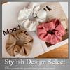 Buzz Selection Hair Tie PU Leather and Synthetic Stylish and Cute Hair Accessory for SG003 Scrunchie, Leather, Women, (Brown)