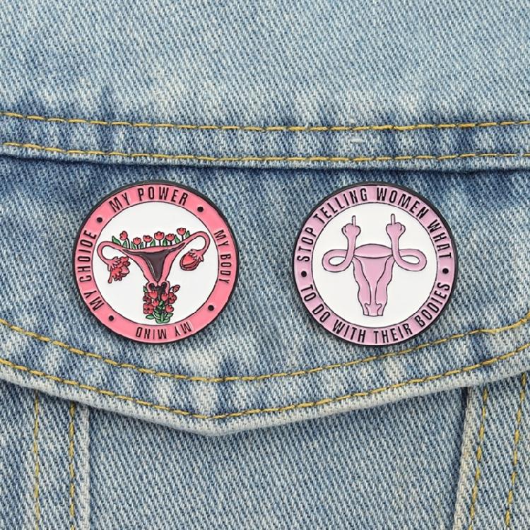 Trendy Women Empowerment Badge Unique Uterus Shaped Pin Trendy Uterus Badge Accessory For Bags And Apparel