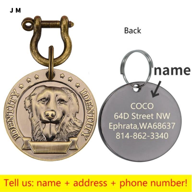 Personalized Address Tags For Dogs Id Tags Dog Tag Free Engraved Custom Dog Collar Cats Dog Name Tag Pet Id Anti-lost Nameplate