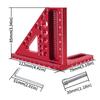 Imperial 3D Mehrwinkel-Messlineal, 45/90 Grad Aluminiumlegierung Holzbearbeitungswinkel Geodreieck für Ingenieur Zimmermann