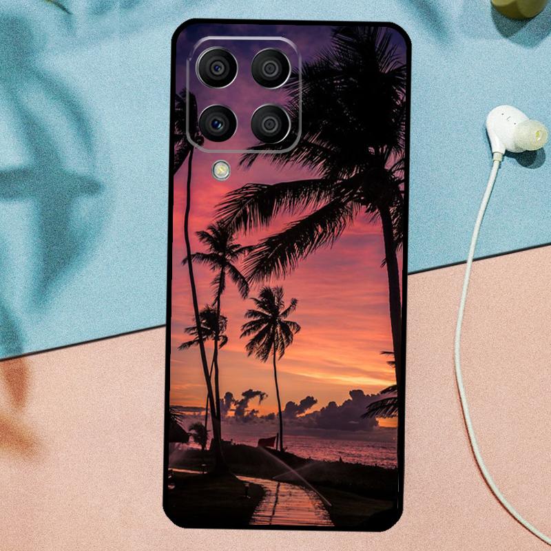 sunset palm trees For Samsung Galaxy M14 M34 M54 M20 M06 M16 M12 M13 M15 M35 M55 M33 M53 M21 M31 M32 M52 Case