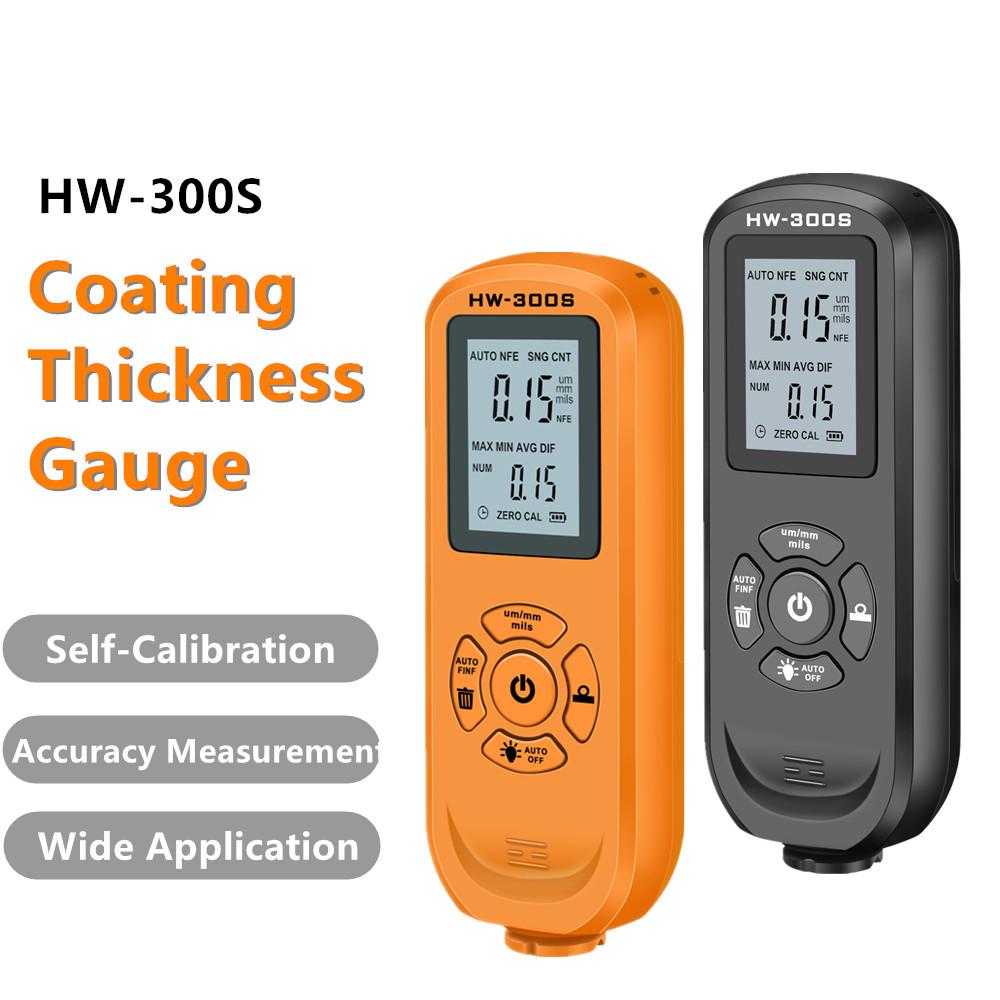 HW-300S Car paint thickness gauge Digital Backlight LCD Meter Automotive paint meter Coating Meter Measuring Tool 0-2000um