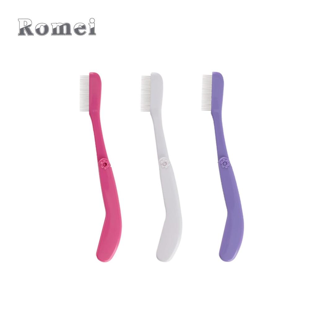 Foldable Portable Steel Pin Eyelash Comb & Brush