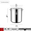 Extra Thick 304 Food Grade Stainless Steel Multi-Use Barrel with Lid for Soup, Braising, Oil, and Water.