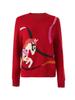 Pure Wool Zodiac Jacquard Top: Autumn/Winter Round Neck Christmas Series Knitwear