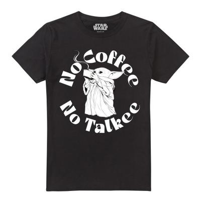 Star Wars Mandalorian Mens No Coffee No Talkie Grogu T-Shirt