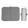 1PC Dish Drying Mats For Kitchen Countertops With Plastic Dish Rack Super Absorbent And Quick Dry Cutlery Rack And Extra Drying Mat