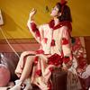 Winter-Pyjama für Damen, Erdbeer-Cartoon, lange Robe mit Kapuze, Jacke, süße Homewear, Nachtwäsche, Kawaii, Flanell, warm, bequem, Bademantel