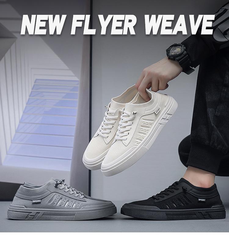 New Summer Men's Breathable Mesh Canvas Sneakers Lightweight Comfortable Casual Sports Shoes for Walking/Gym Trendy & Non-Slip