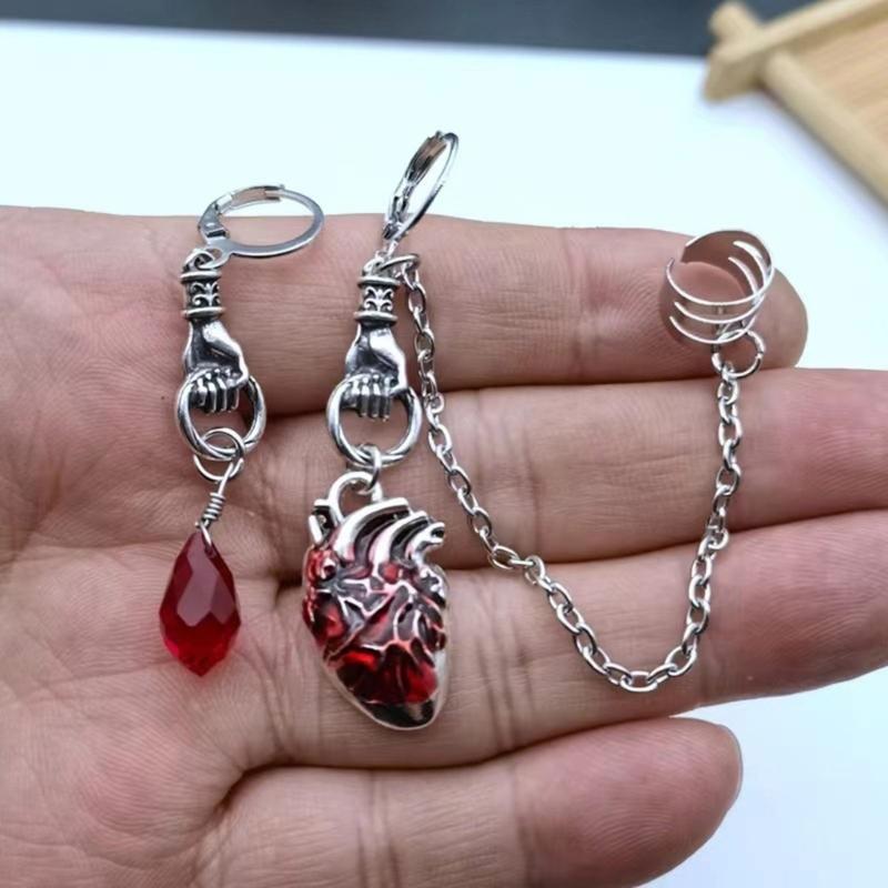 Pendientes colgantes con forma de corazón, joyería de regalo, pendientes colgantes vintage para mujeres, adolescentes, madres, amigas y novias.