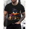 Fun Cartoon Duck Print Men's T-Shirt Casual Summer Casual Short Sleeve Pullover Fashion T-Shirts Outdoor Male Overszied Clothing