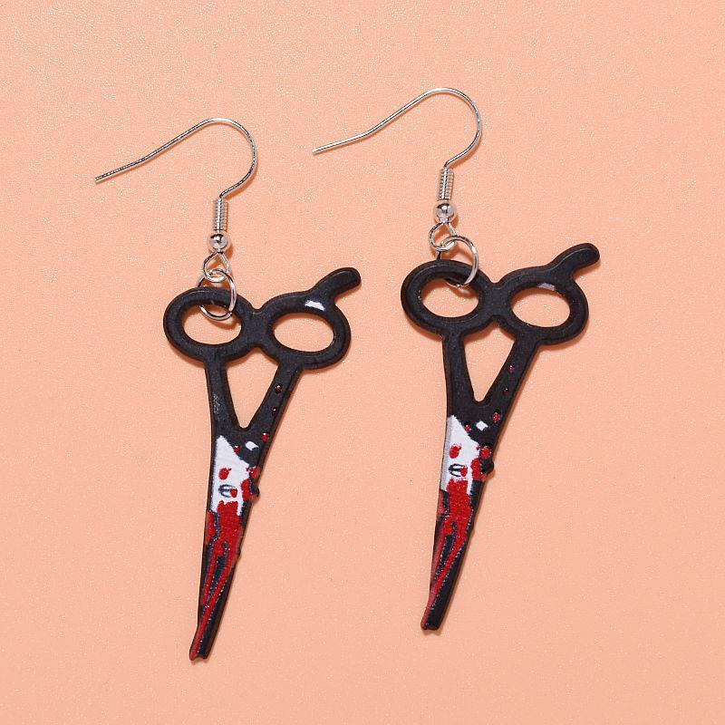 Retro Gothic Punk Bat Skull Spider Pumpkin Halloween Earrings