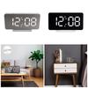Modern LED Digital Clock Date Time Temperature Display Dimmable Backlights 2 Alarms Snooze Function USB Port 5V