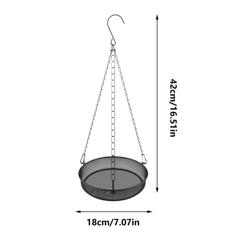 Bird Feeders Rust-Resistant Metal Feeding Tray Metal Mesh Bird Feeder Tray For Garden Yard Deck Patio Porch Balcony Finch чёрный