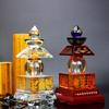 Crystal Prism Glass Laser Buddhism Sutra Scriptures Five-story Stupa Tower Dagoba Sarira Crafts Meditation Healing Decor