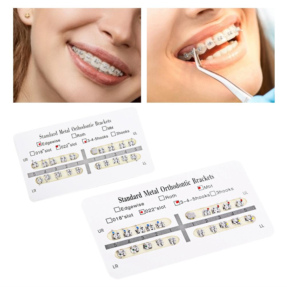 10 Packs Metal Dental Teeth Orthodontics Brackets Braces 022slot 345hooks