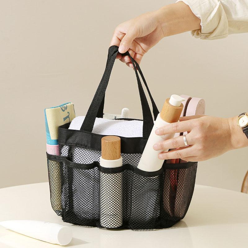 Portable Beach Bag Bathing Bag Foldable Mesh Beach Bag Fitness Swimming Bag Storage Bag Large Capacity Portable Bag