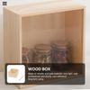 Wooden Unfinished Box Clear Slide Top Wood Gift Box Soap Box Vintage Jewelry Boxes Treasure Chest Craft Shadow Boxes Diy